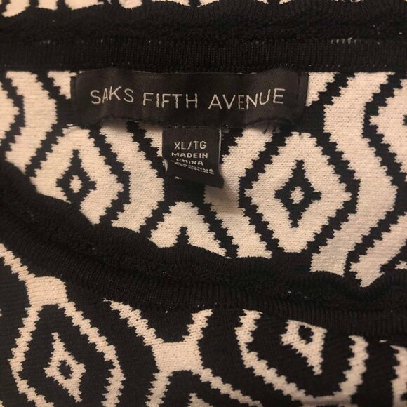 Saks Black Label Argyle Sweater Knit Dress XL - Picture 5 of 5